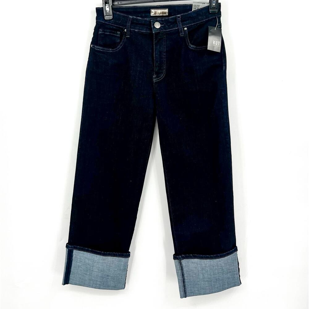 KUT FROM THE KLOTH Womens Charlotte Wide Leg Jeans Size 4 Blue Distinguished NWT - Picture 4 of 12
